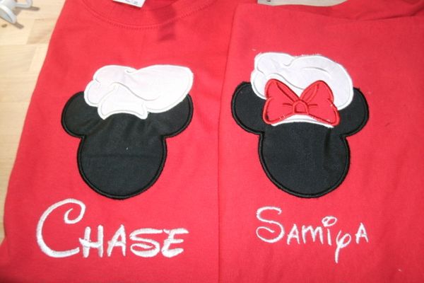 Mickey and Minnie Chefs Cooks Mouse Ears Couples Shirts