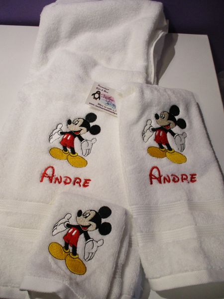 Mickey tada Personalized Towel Set