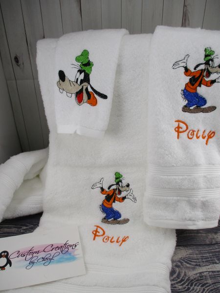 Engraved towel online set