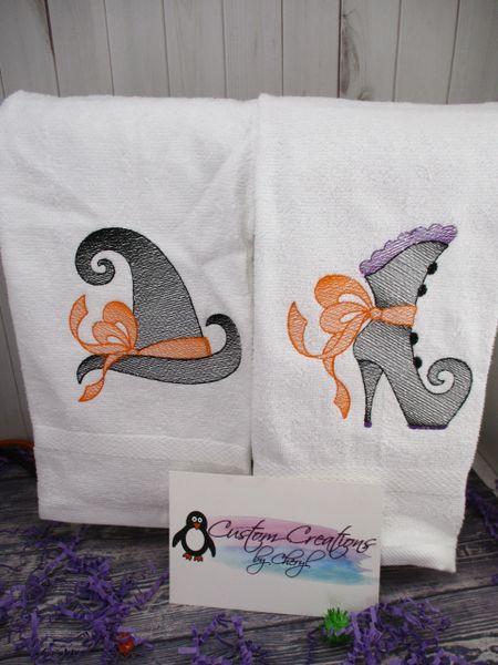 Seashell Embroidery Hand Towel