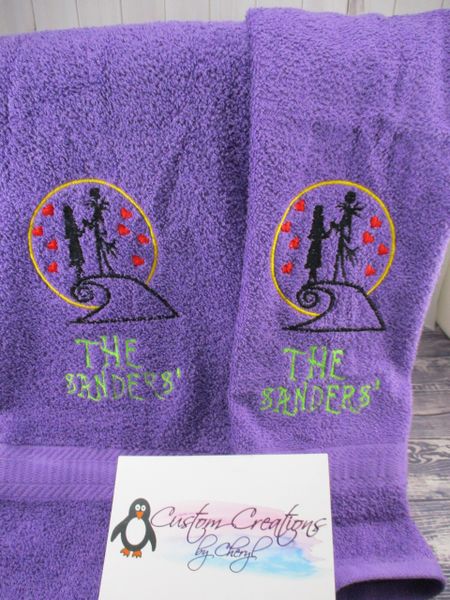 Hocus Pocus Personalized Kitchen Towels Hand towels 2 piece Set