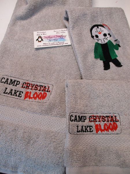 Horror Jason mix Personalized 3 Piece Bath Towel Set