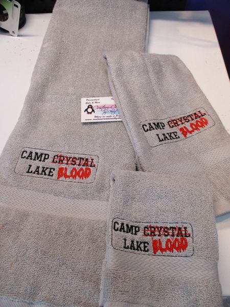 Horror Jason Camp Blood Personalized 3 Piece Bath Towel Set