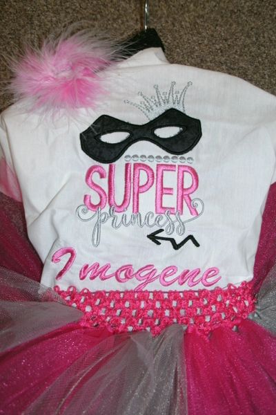 Super Princess Pink & Gray Newborn Personalized Tutu Set