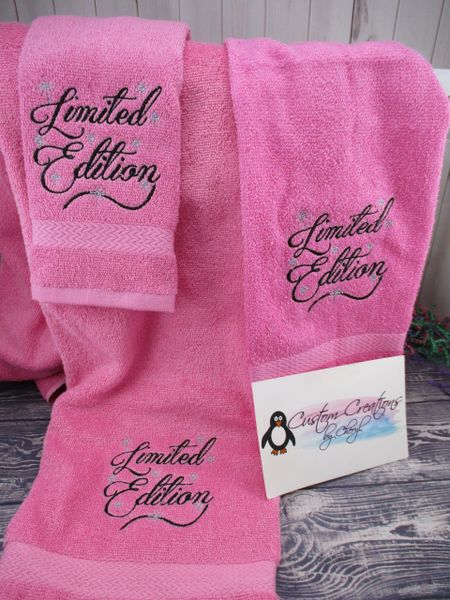 Limited Edition Personalized Towel Set