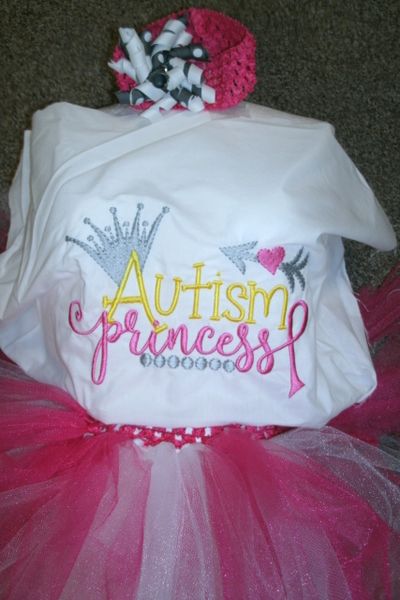 Autism Princess Newborn Personalized Tutu Set