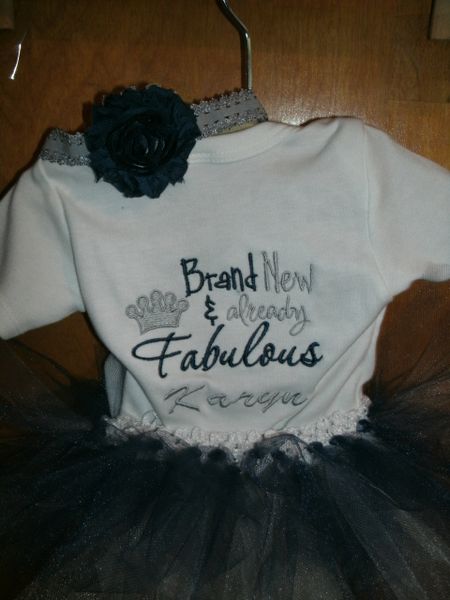 Brand New & Already Fabulous Newborn Personalized Tutu Set