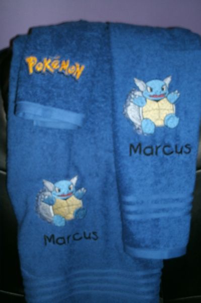 Pokemon Bulbasaur Personalized 3 piece Gaming Towel Set