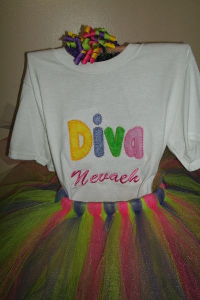 Diva Newborn Personalized Tutu Set