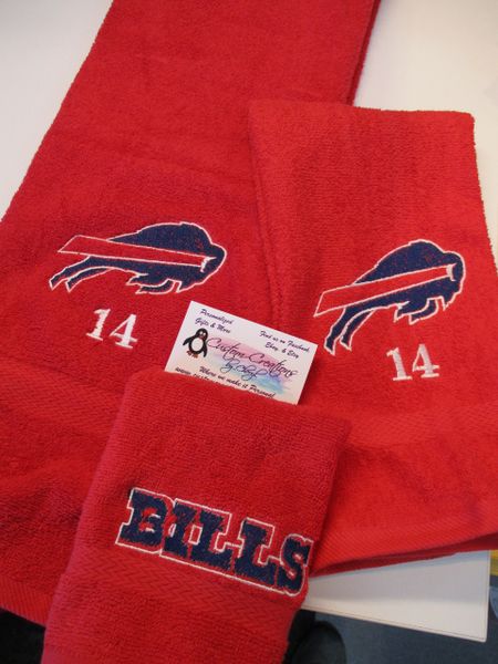 Bills Football Personalized 3 Piece Sports Towel Set