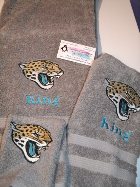 Jaguars Football Personalized 3 Piece Sports Towel Set