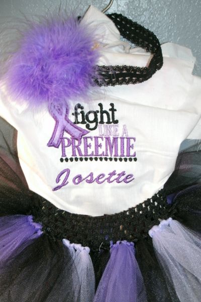 Fight Like A Preemie Newborn Personalized Tutu Set
