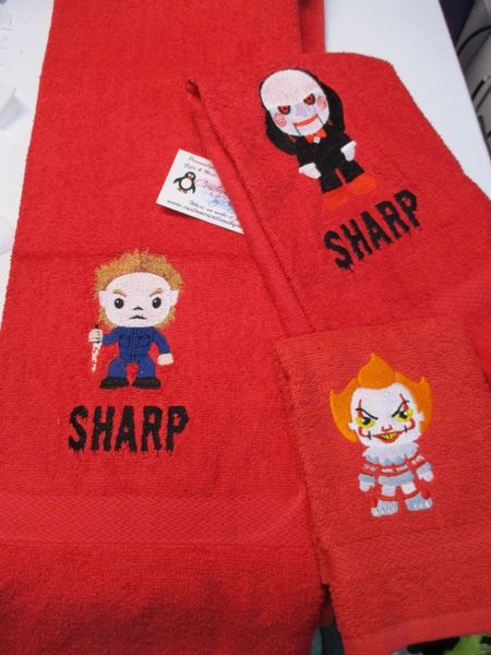 Horror Mix Michael Saw IT Personalized 3 Piece Bath Towel Set