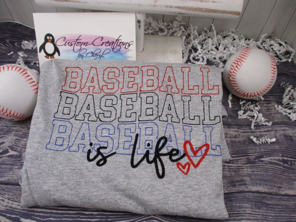 Baseball for LIfe Sketch Sports Fan Shirt