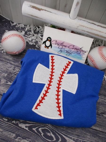Baseball Cross or Softball Cross Family Sports Fan Shirt