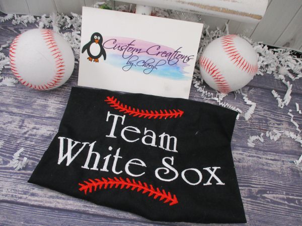 Team White Sox Laces Any Team Name Sports Fan Shirt