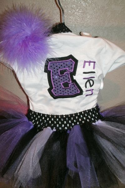 Monogram Double Newborn Personalized Tutu Set