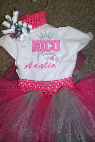 NICU Princess Newborn Personalized Tutu Set