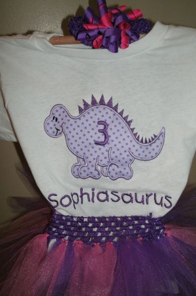 Birthday Dinosaur Personalized Tutu Set