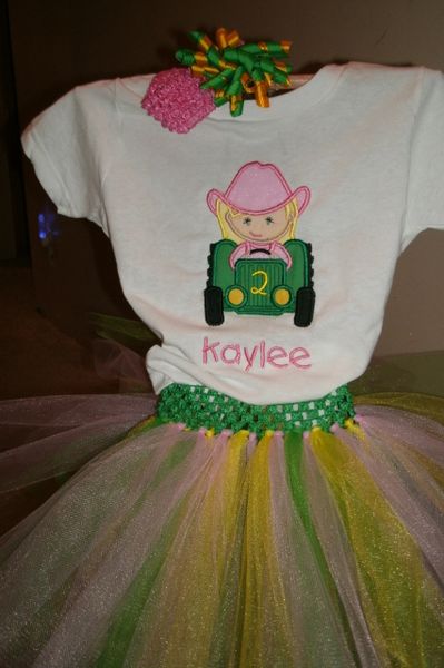 Birthday Farmer Girl Personalized Tutu Set