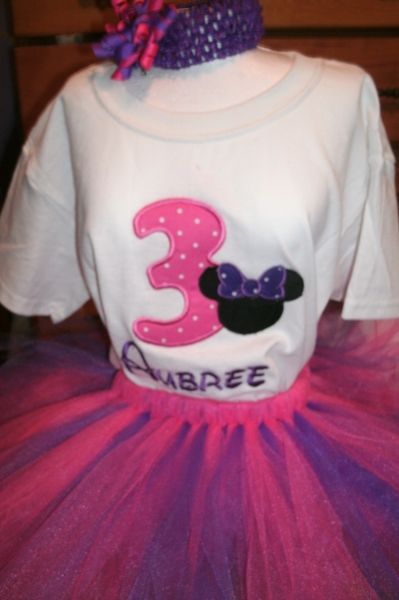 Birthday Minnie Personalized Tutu Set