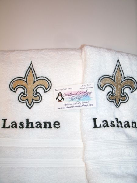 Handmade New Orleans Saints 7- Piece Kitchen Towel Set/football Clearance