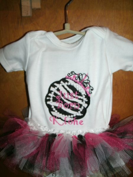 Just Born Zebra Personalized Tutu Set