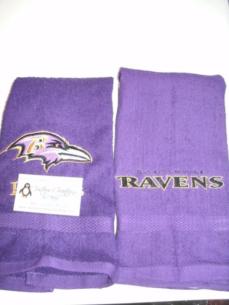 Personalized Ravens Mix Football Hand Towel 2 piece set Sports Towel