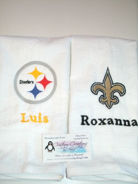 Personalized Team Mix Football Hand Towel 2 piece set Sports Towel