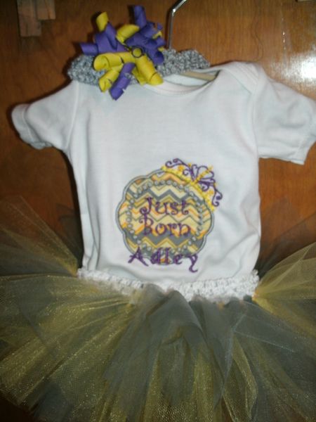 Just Born Bow Personalized Tutu Set