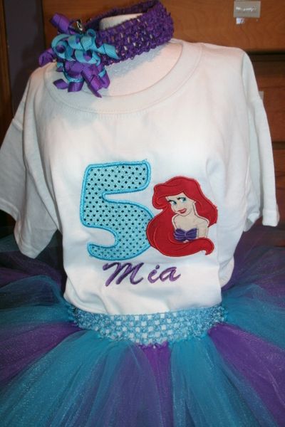 Birthday Little Mermaid Personalized Tutu Set