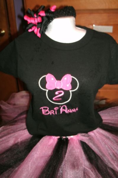 Birthday Minnie Head Personalized Tutu Set