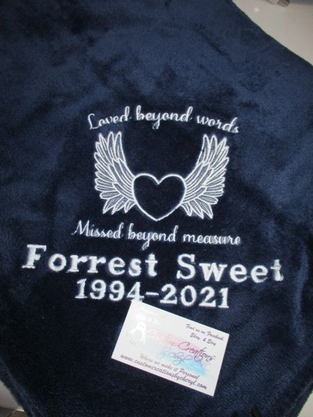 Personalized Loved beyond words Missed beyond measure Memorial Mink Throw Blanket