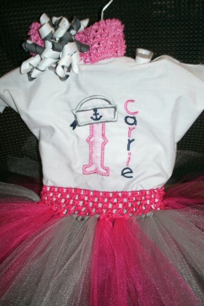 Birthday Nautical Sailor Personalized Tutu Set