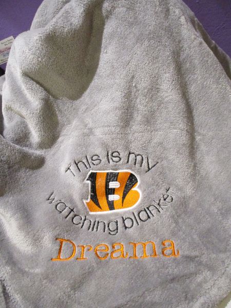 Personalized This is my Bengals watching Blanket Mink Throw 50 x 60 Blanket Sports Blanket
