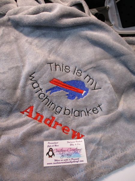 Personalized This is my Bills watching Blanket Mink Throw 50 x 60 Blanket Sports Blanket