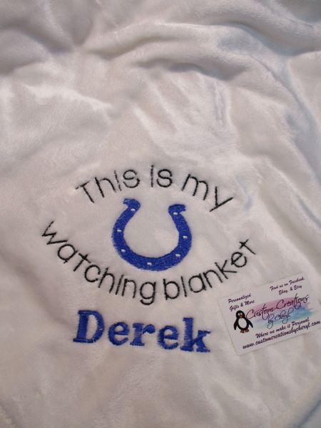 Personalized This is my Colts watching Blanket Mink Throw 50 x 60 Blanket Sports Blanket
