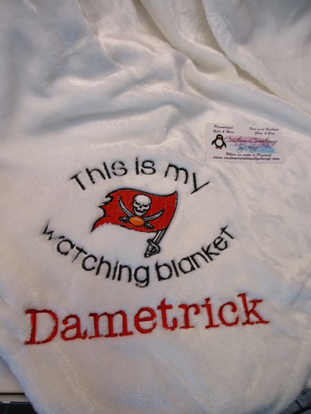 Personalized This is my Buccaneers watching Blanket Mink Throw 50 x 60 Blanket Sports Blanket