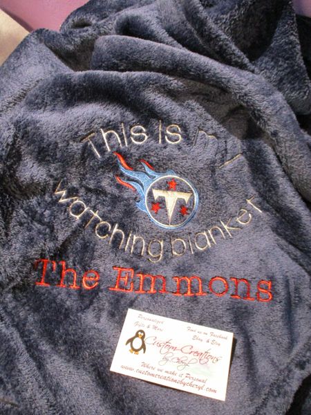 Personalized This is my Titans watching Blanket Mink Throw 50 x 60 Blanket Sports Blanket