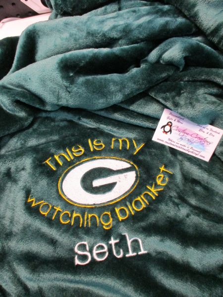 Personalized This is my Packers watching Blanket Mink Throw 50 x 60 Blanket Sports Blanket