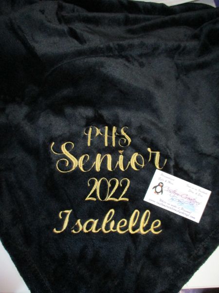 Senior 2023 Personalized Mink Throw 50 x 60 Blanket Graduation Gift