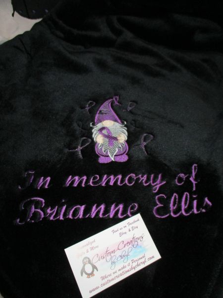 Personalized Gnome In memory of Blanket ,Mink Throw 50 x 60 Blanket