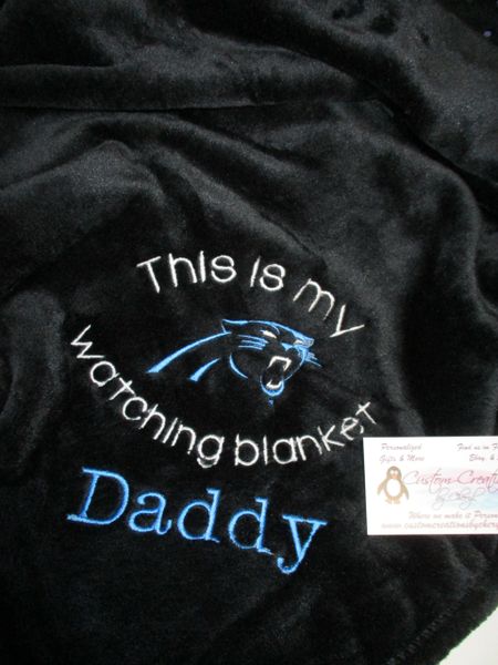Personalized This is my Panthers watching Blanket Mink Throw 50 x 60 Blanket Sports Blanket