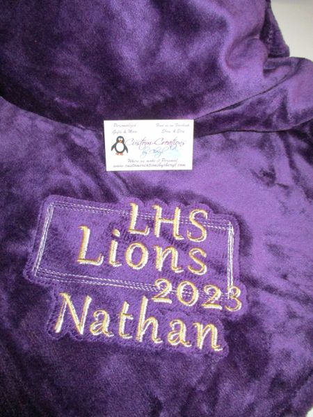 Senior 2023 Shadow Block Personalized Throw 50 x 60 Blanket, Graduation Gift