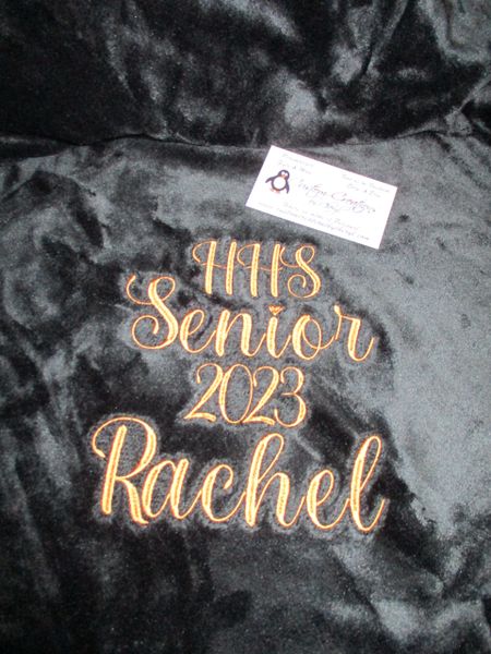 School Senior 2023 Personalized Mink Throw 50 x 60 Blanket Graduation Gift
