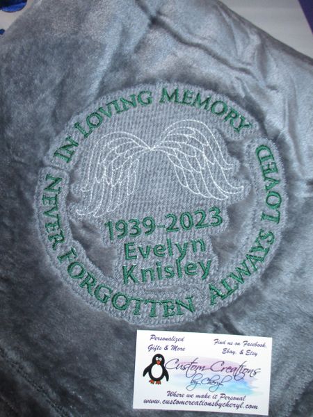 Memory Blanket, Personalized In Loving Memory Never Forgotten Always Loved Memorial Throw Blanket