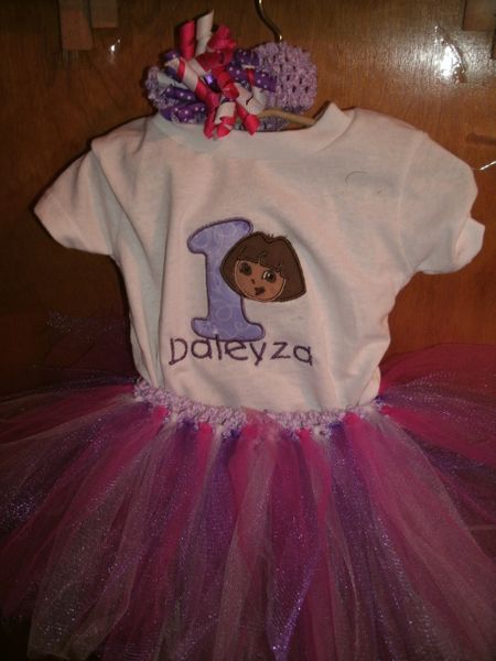 Birthday Explorer Girl Personalized Tutu Set