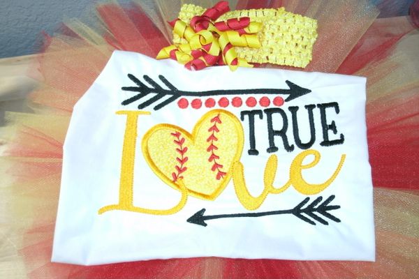 Softball True Love Tribal Sports Personalized Tutu Set