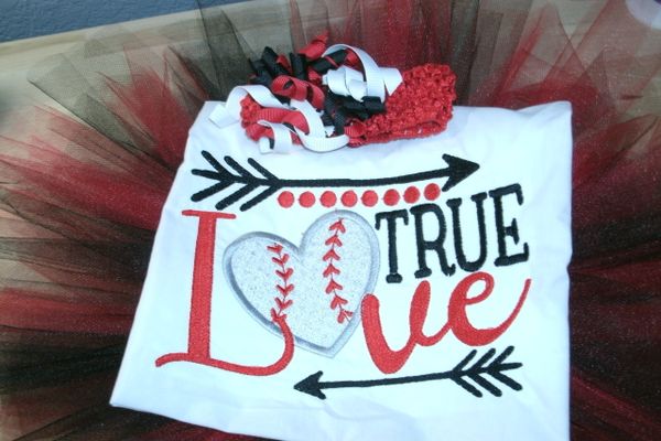 Baseball True Love Tribal Sports Personalized Tutu Set