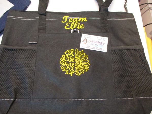 Sunflower Ribbon Personalized Awareness Tote Bag